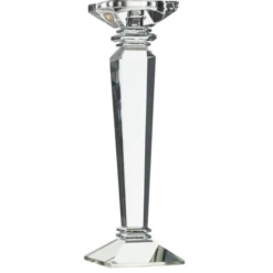 12.5"H X 4" CRYSTAL CANDLE STICK (AD)