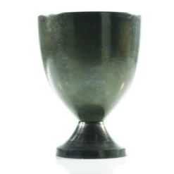 12.5”H X 9.75” BURNT SILVER ARSENAL METAL URN (AD)