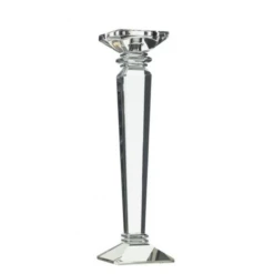 14.75"H X 4" CRYSTAL CANDLE STICK (AD)