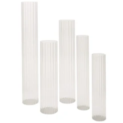 17.75”H X 3.5” CHIMNEY OPTIC GLASS SLEEVE (OPEN AT THE BOTTOM AND THE TOP) 9 17.75”H X 3.5” CHIMNEY OPTIC GLASS SLEEVE (OPEN AT THE BOTTOM AND THE TOP) -Floral Magic accent decor 1775h x 35 chimney optic glass sleeve 3