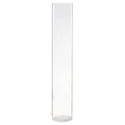 22”H X 4”D GLASS CHIMNEY TUBE OPEN AT THE BOTTOM AND THE TOP (AD)