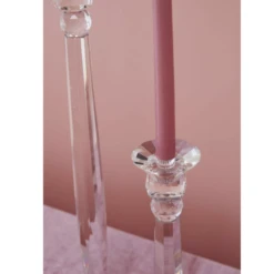 23.5”H X 5.75”GLASS INTERLUDE CANDLESTICK -Floral Magic accent decor 235h x 575glass interlude candlestick 2