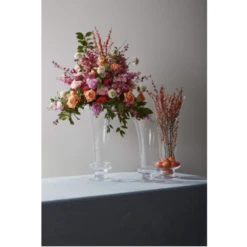 23.5”H X 9.75” GLASS CENTERPIECE DARIO VASE 9 23.5”H X 9.75” GLASS CENTERPIECE DARIO VASE -Floral Magic accent decor 235h x 975 glass centerpiece dario va 3