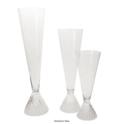 31.5”H X 9.5” GLASS SEMPLICE VASE REVERSIBLE -Floral Magic accent decor 315h x 95 glass semplice vase reversi 3