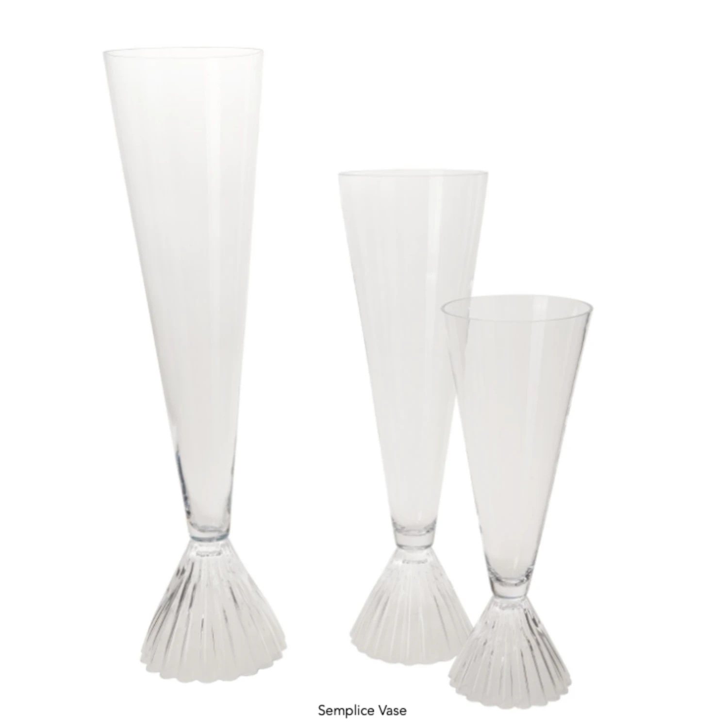 39.25”H X 9.5” GLASS SEMPLICE VASE REVERSIBLE 4 39.25”H X 9.5” GLASS SEMPLICE VASE REVERSIBLE - Image 2