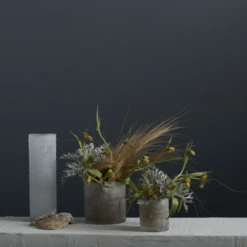 4” X 4” WHITE FROSTED GLASS KYRENIA VASE -Floral Magic accent decor 4 x 4 white frosted glass kyrenia vas 2