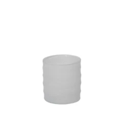 4” X 4” WHITE FROSTED GLASS KYRENIA VASE