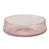 4”H X 12.5” PINK ONDA GLASS LOW BOWL/CYLINDER -Floral Magic accent decor 4h x 125 pink onda glass low bowl cyl