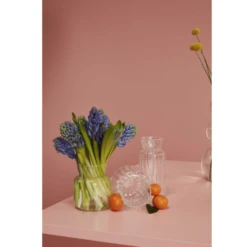 5.25”H X 4.5” GLASS FRANCINE VASE -Floral Magic accent decor 525h x 45 glass francine vase 2