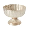 5.5”h X 8” CHAMPAGNE LITA COMPOTE (AD) -Floral Magic accent decor 55h x 8 champagne lita compote ad