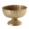 5.5”h X 8” GOLD LITA METAL COMPOTE (AD) -Floral Magic accent decor 55h x 8 gold lita metal compote ad