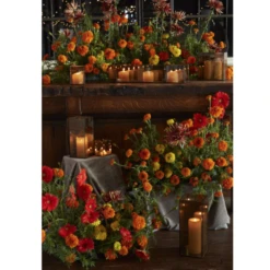 5”H X 4” X 24.5”L AMBER GLASS FOREVER CANDLE REFLECTION MYRIAD CANDLE HOLDER VASE -Floral Magic accent decor 5h x 4 x 245l amber glass forever can 2