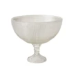 5"h X 6.25" OPULENT GLASS COMPOTE -Floral Magic accent decor 5h x 625 opulent glass compote