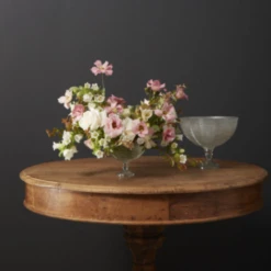 5"h X 6.25" OPULENT GLASS COMPOTE -Floral Magic accent decor 5h x 625 opulent glass compote 2