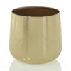 6” X 6” GOLD TULUM POT 2 6” X 6” GOLD TULUM POT -Floral Magic accent decor 6 x 6 gold tulum pot