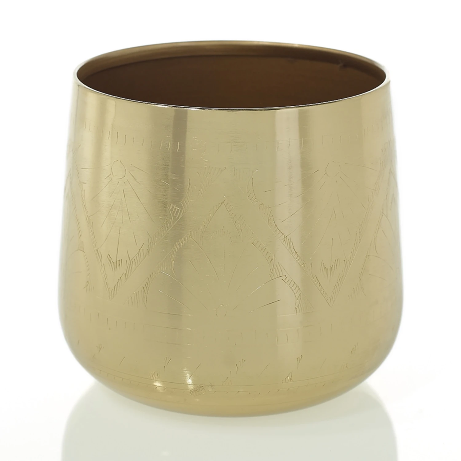 6” X 6” GOLD TULUM POT 3 6” X 6” GOLD TULUM POT