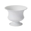 6.25”H X 8.25” WHITE METAL SYDNEY URN -Floral Magic accent decor 625h x 825 white metal sydney urn