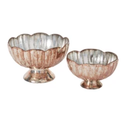 6.5”H X 10” GLASS ANTIQUE ENID COMPOTE -Floral Magic accent decor 65h x 10 glass antique enid compote 2