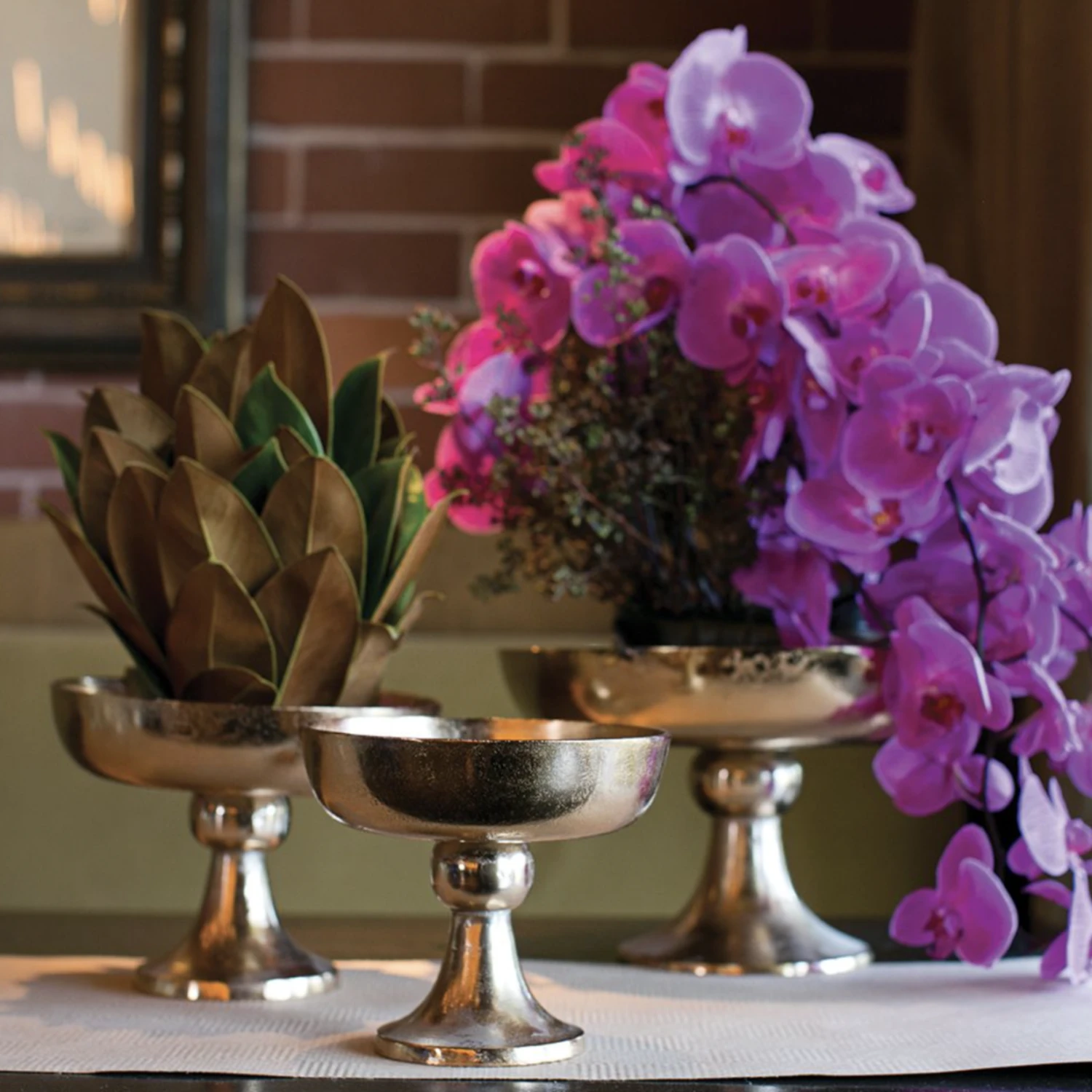 6.75"H X 7.75" COPPER METAL VIENNA COMPOTE 4 6.75"H X 7.75" COPPER METAL VIENNA COMPOTE - Image 2