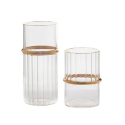 6”H X 2.75” GLASS RING VOTIVE -Floral Magic accent decor 6h x 275 glass ring votive 1