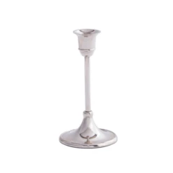 6"h X 3.25" SILVER ANTIQUE CANDLE HOLDER