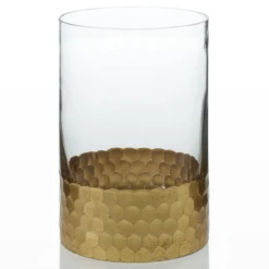 6”H X 4” GLASS WITH GOLD BOTTOM ELSA VASE