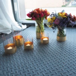 6”H X 4” GLASS WITH GOLD BOTTOM ELSA VASE -Floral Magic accent decor 6h x 4 glass with gold bottom elsa va 4