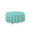 AQUA ROUND TABLE COVER 132'' -Floral Magic aqua round table cover 132