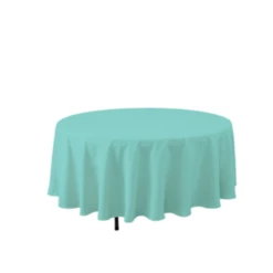 AQUA ROUND TABLE COVER 132''
