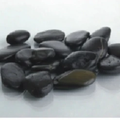 BLACK River Rocks PEBBLES (10lbs/bag)0.8-1CM, BLACK, 10 LBS/BAG