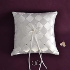 HAND WOVEN RING PILLOW W/RHINESTONE, Reg. 23.99