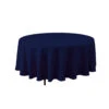 NAVY ROUND POLYESTER TABLE COVER 90'' -Floral Magic navy round polyester table cover 90