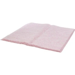 PINK EMBOSSED NON WOVEN FLORAL WRAPPING PAPER , 20 PC BAG 21 X 22’’