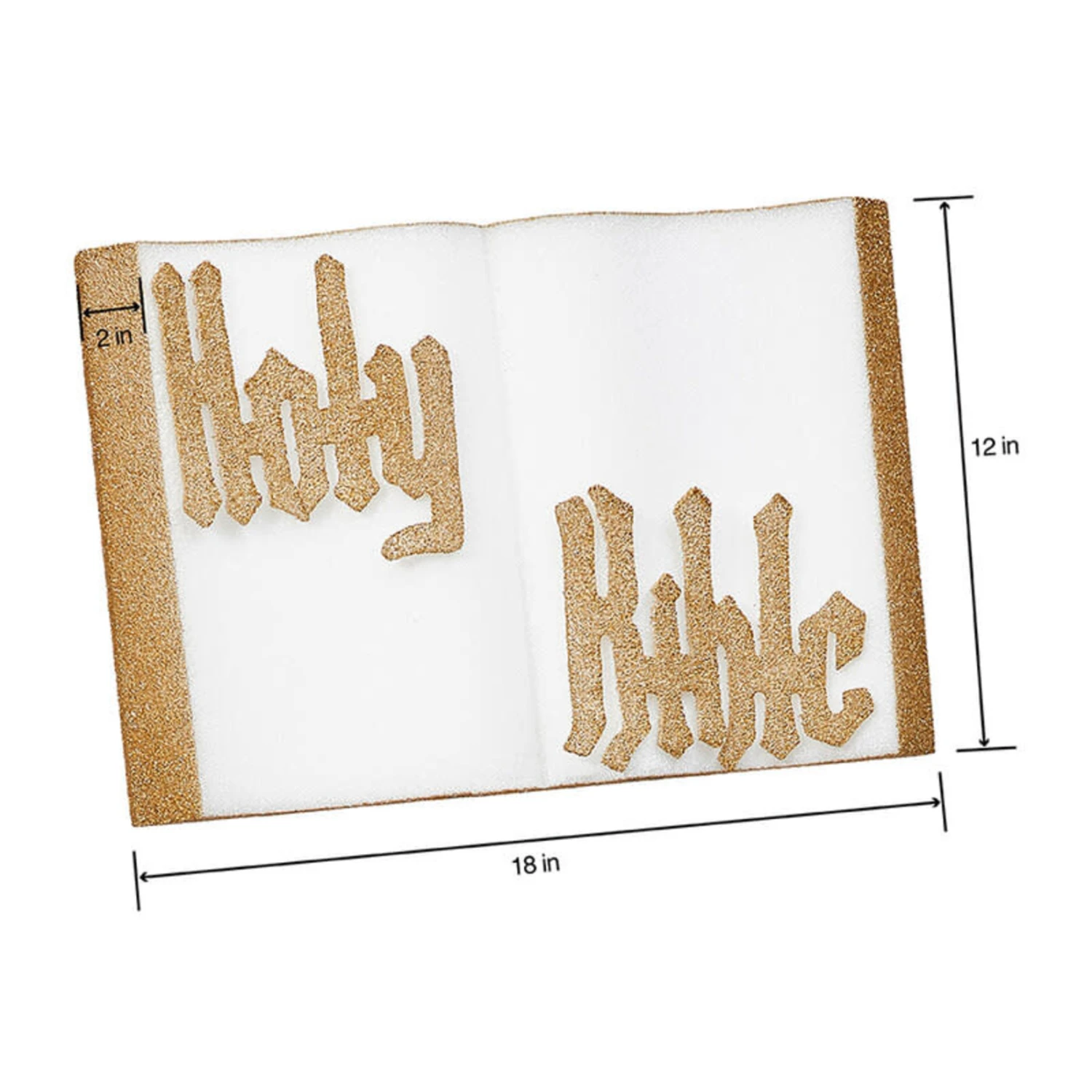 STYROFOAM BIBLE 18 X 12 X 2’’ WHITE W GOLD EDGE AND LETTERS 4 STYROFOAM BIBLE 18 X 12 X 2’’ WHITE W GOLD EDGE AND LETTERS - Image 2